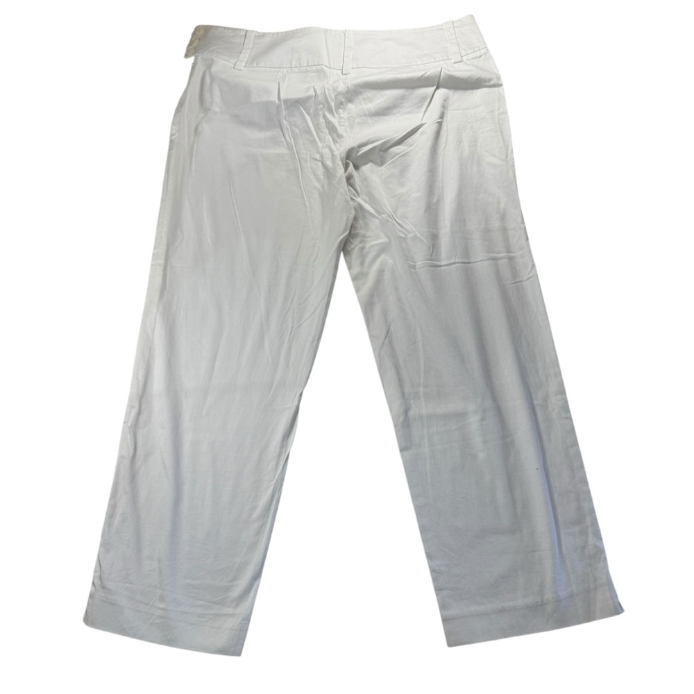 Trina Turk, white cropped wide leg pants SZ 12 EUC‎